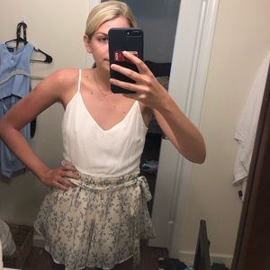 NWOT White and floral romper